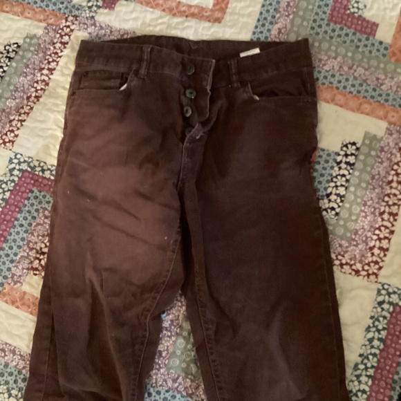 Reitmans Burgundy Button-Up Jeans, Comfy Stretch-Fit - Picture 1 of 1